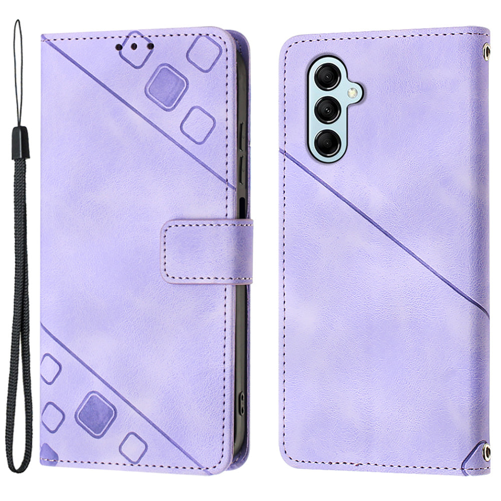 PT005 YB Imprinting Series-6 for Samsung Galaxy M14 5G Wallet Phone Case PU Leather Smartphone Stand Cover PT005 YB Imprinting Series-6 for Samsung Galaxy M14 5G Wallet Phone Case PU Leather Smartphone Stand Cover